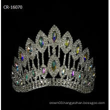 4 Inch AB Stone Curve Bottom Half Round Adjustable Band Pageant Crown